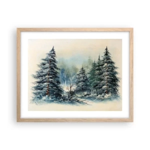 Plakát v rámu světlý dub - Připravení na Vánoce - 50x40 cm