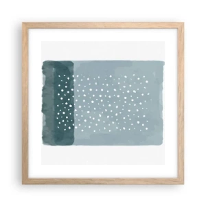 Plakát v rámu světlý dub - Pěstováno na modři - 40x40 cm