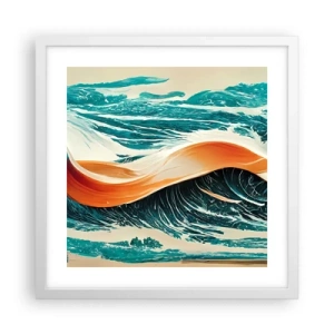 Plakát v bílém rámu - Surfařův sen - 40x40 cm