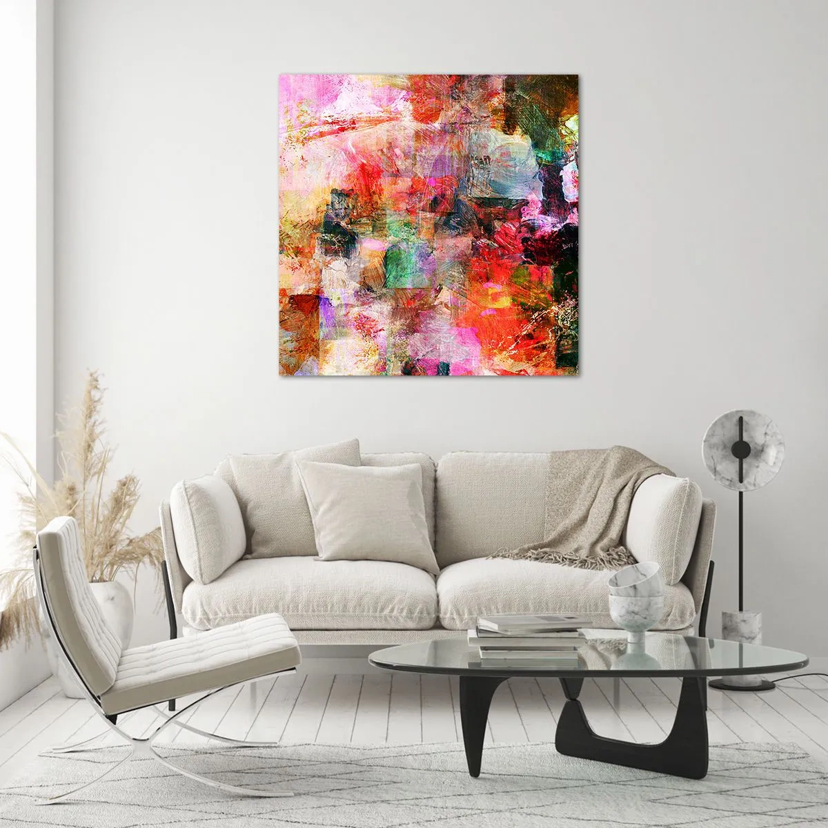 Obraz na skle - Cesta růžovou - 40x40 cm