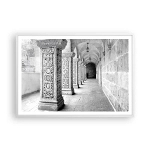 Plakát v bílém rámu - Kam...? - 100x70 cm