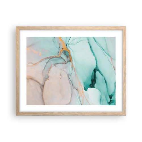 Plakát v rámu světlý dub - Tanec tvarů a barev - 50x40 cm
