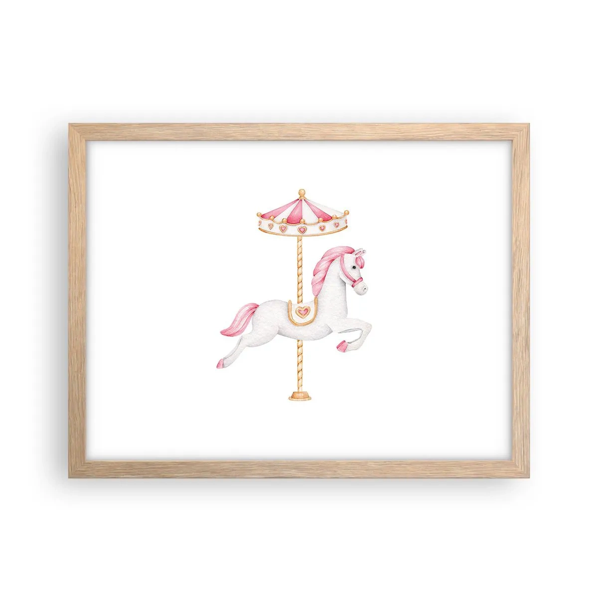 Plakát v rámu světlý dub - Vyrazil z kopýtka - 40x30 cm