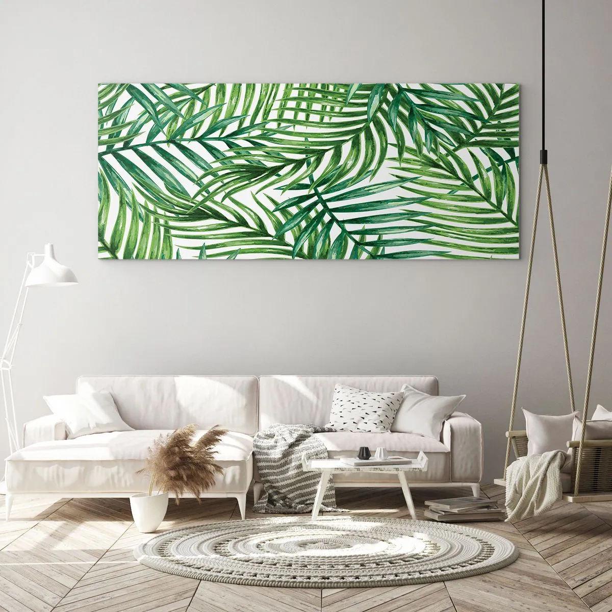 Obraz na skle - Pod zeleným baldachýnem - 100x40 cm