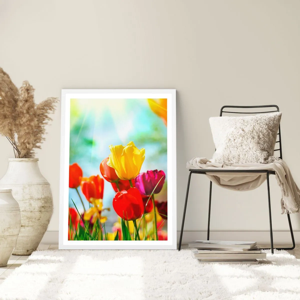 Plakát v bílém rámu - Všechny barvy slunce - 30x40 cm