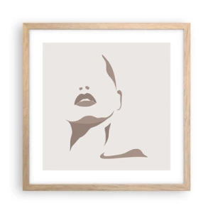 Plakát v rámu světlý dub - Stvořená ze světla a stínu - 40x40 cm