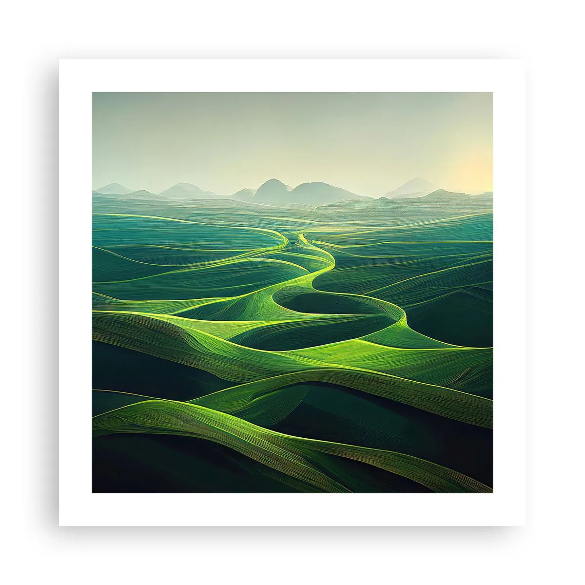 Plakát - V zelených údolích - 50x50 cm