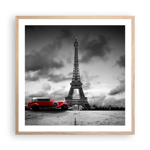 Plakát v rámu světlý dub - Ne tak dávno v Paříži - 60x60 cm
