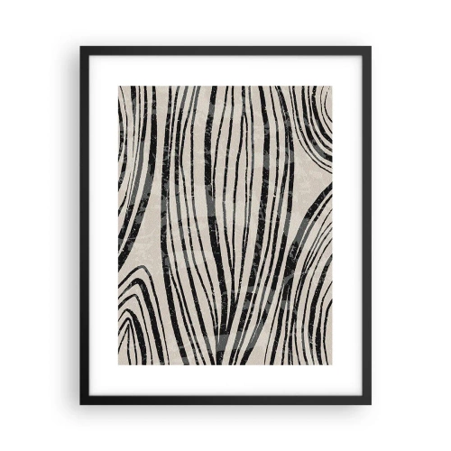 Plakát v černém rámu - Močál s liniemi - 40x50 cm