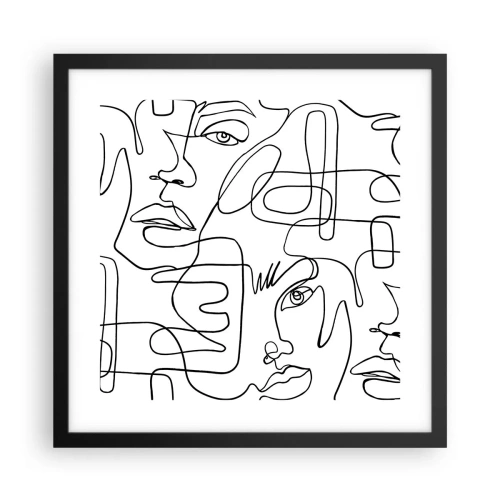 Plakát v černém rámu - Ve spletených emocích - 40x40 cm
