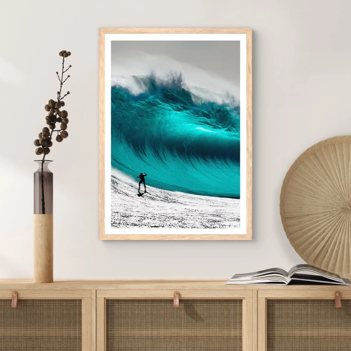 Plakát v rámu světlý dub - Výzva přijata - 40x50 cm