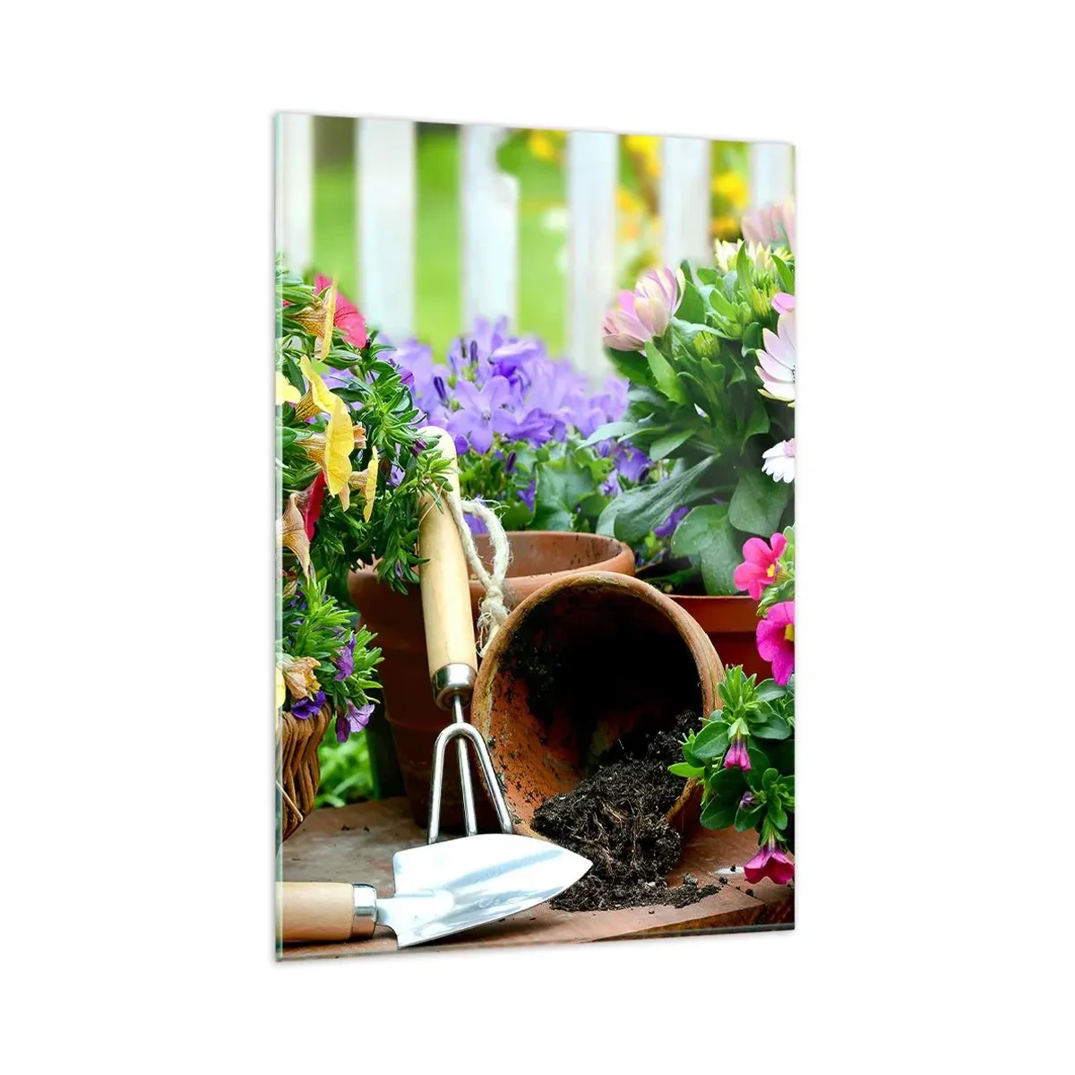 Obraz na skle - Zahrádka Žofky - 80x120 cm