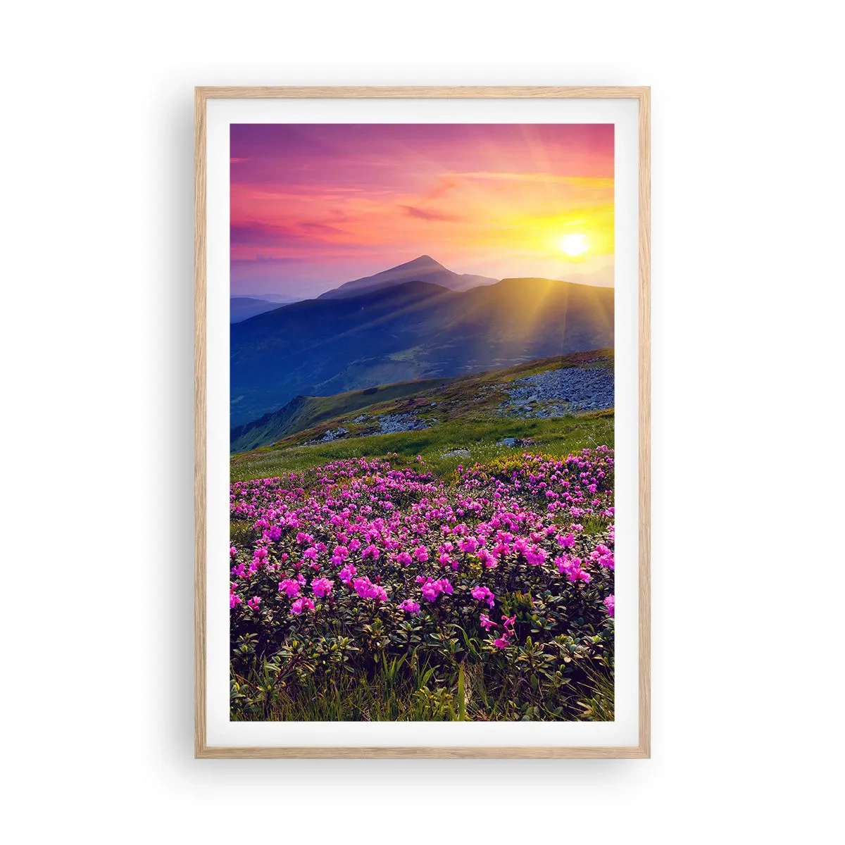 Plakát v rámu světlý dub - …A kolem voní kosodřevina a voní byliny - 61x91 cm