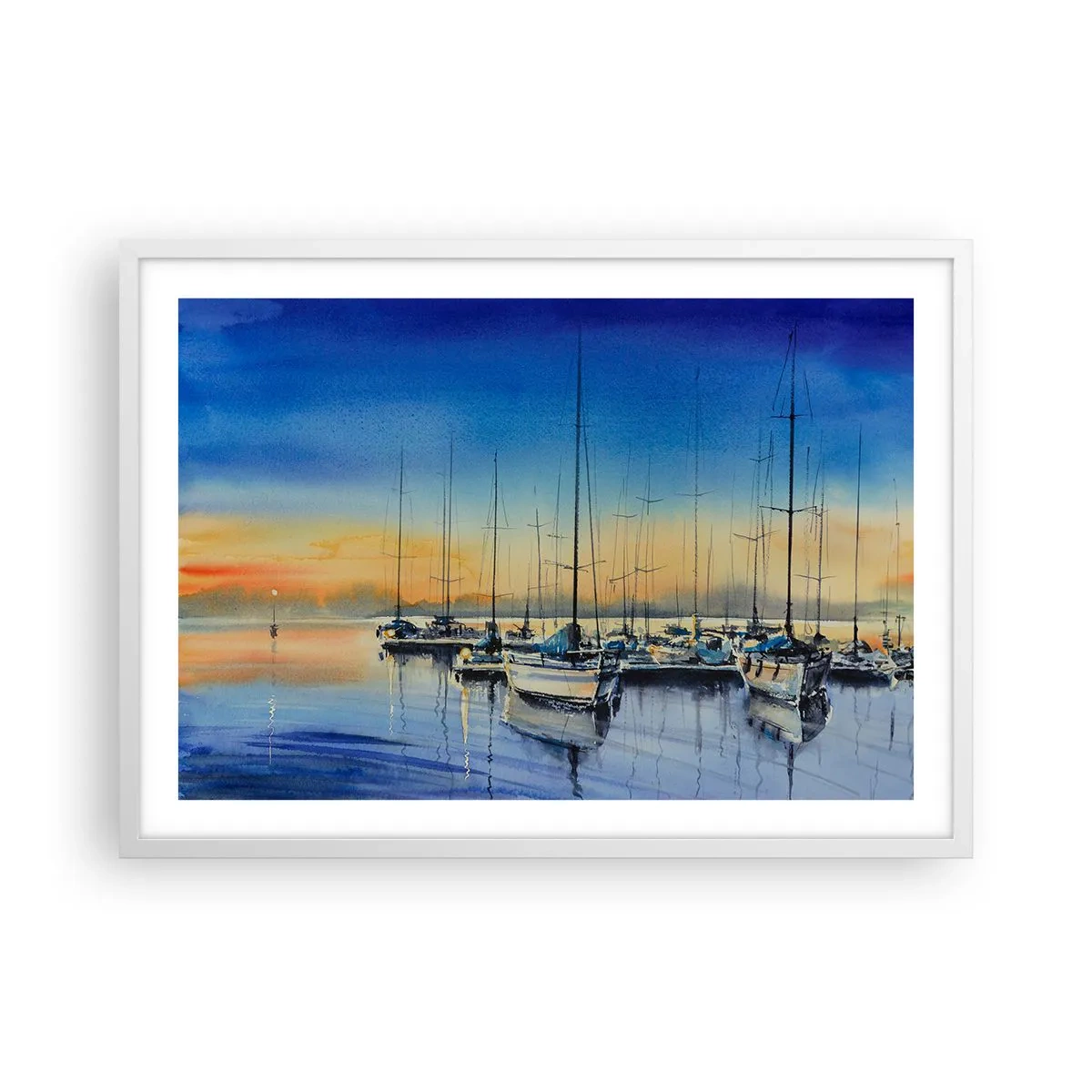 Plakát v bílém rámu - Konec dobrého dne - 70x50 cm