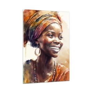 Obraz na skle - Africká královna - 50x70 cm