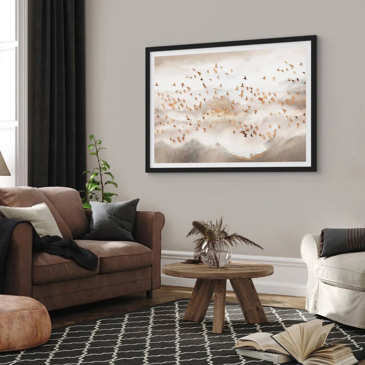 Plakát v černém rámu - Je čas… - 100x70 cm