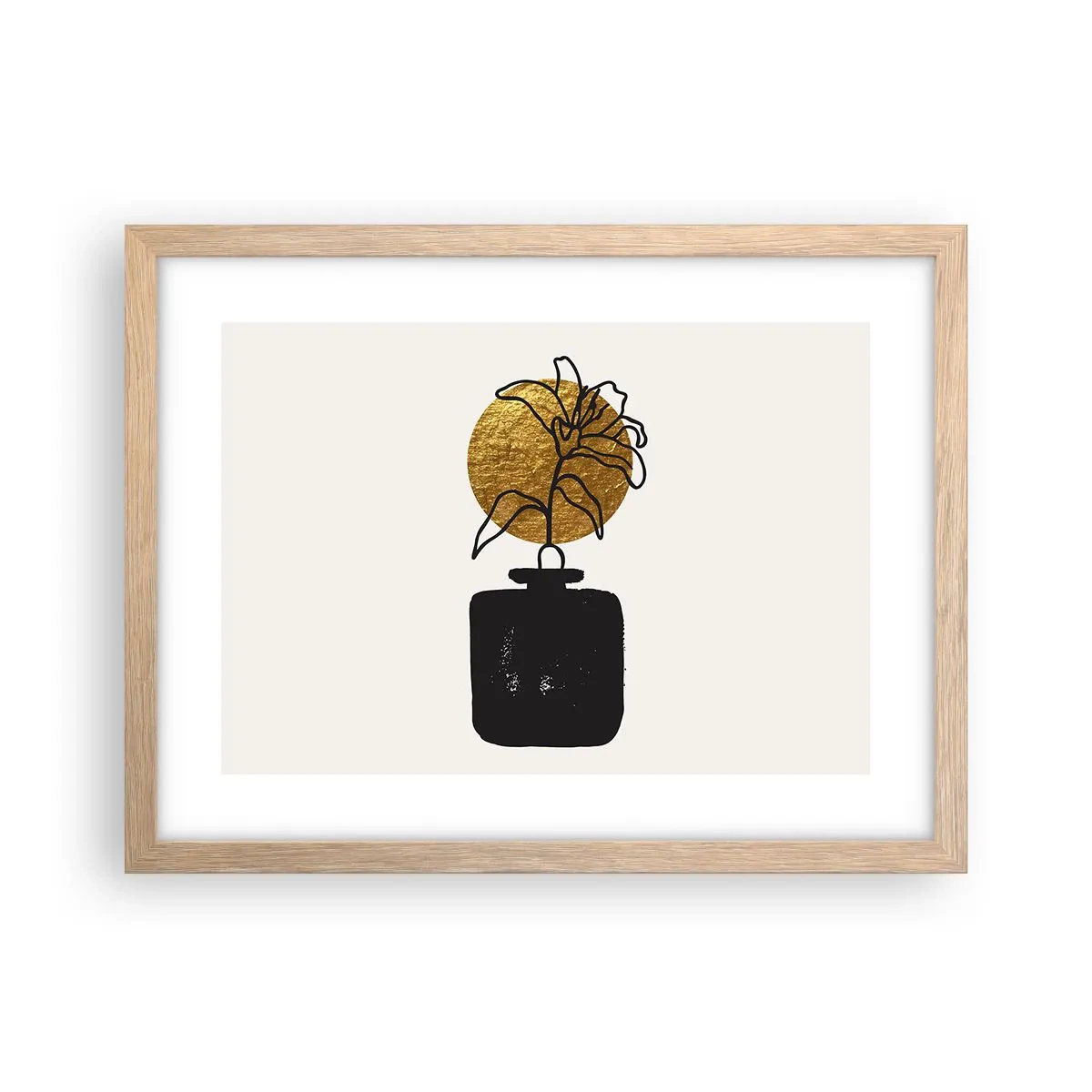 Plakát v rámu světlý dub - Krása, která má cenu zlata - 40x30 cm