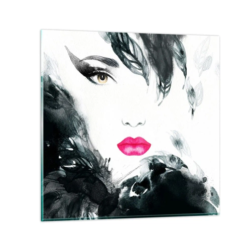Obraz na skle - Pozor! Femme fatale - 60x60 cm