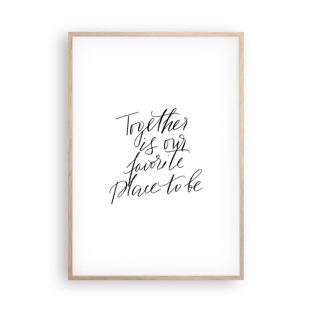 Plakát v rámu světlý dub - Cítíte to také? - 70x100 cm