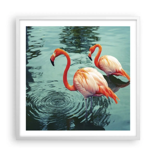 Plakát v bílém rámu - Nyní jsme v módě - 60x60 cm