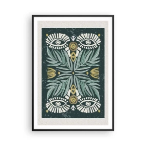 Plakát v černém rámu - Jako lidová vystřihovánka - 70x100 cm