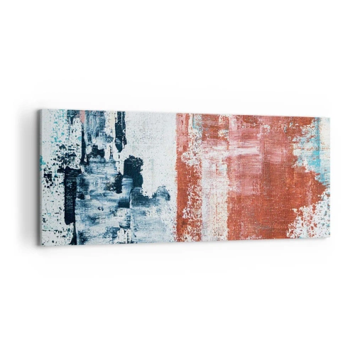 Obraz na plátně - Abstraktní půl na půl - 100x40 cm