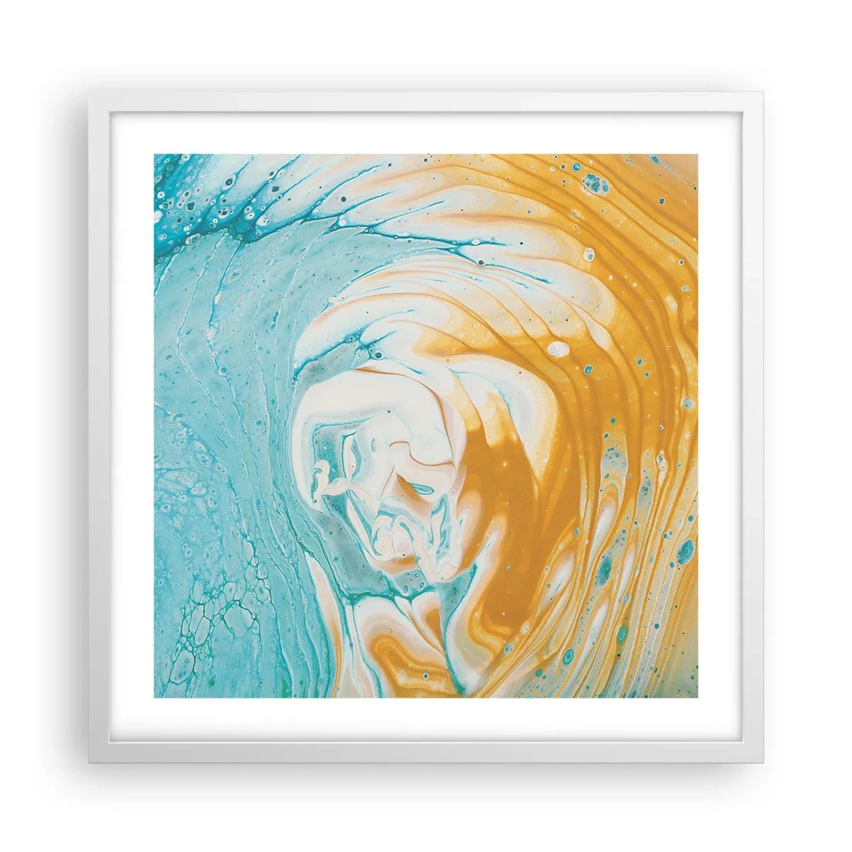 Plakát v bílém rámu - Pastelový vír - 50x50 cm