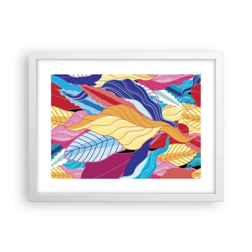 Plakát v bílém rámu - Barevný nepořádek - 40x30 cm