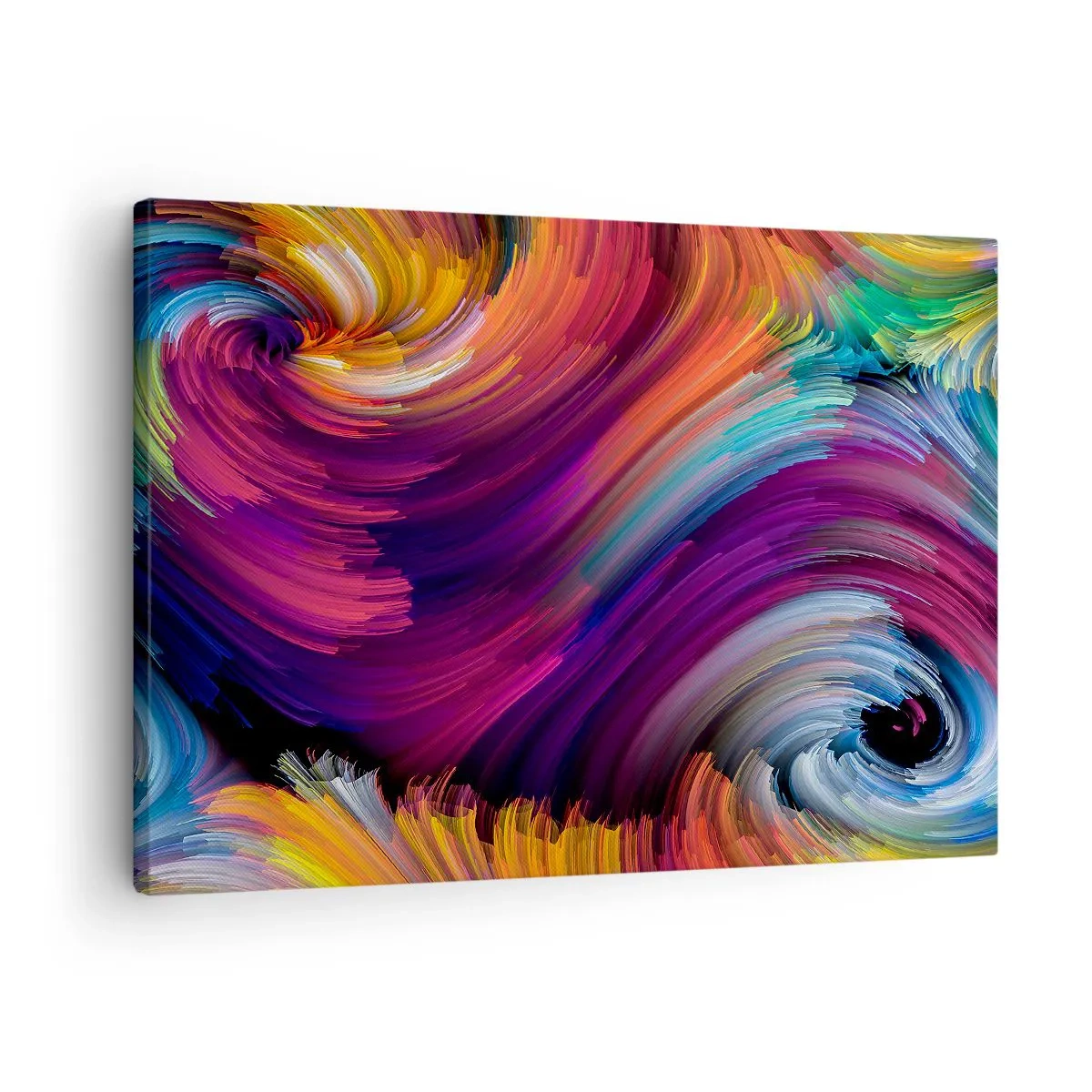 Obraz na plátně - Abstraktní víry v zářivých barvách - 70x50cm - Začátek nového světa - Moderní nástěnná dekorace do obývacího pokoje a ložnice ARTTOR