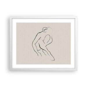 Plakát v bílém rámu - Intimní skica - 50x40 cm
