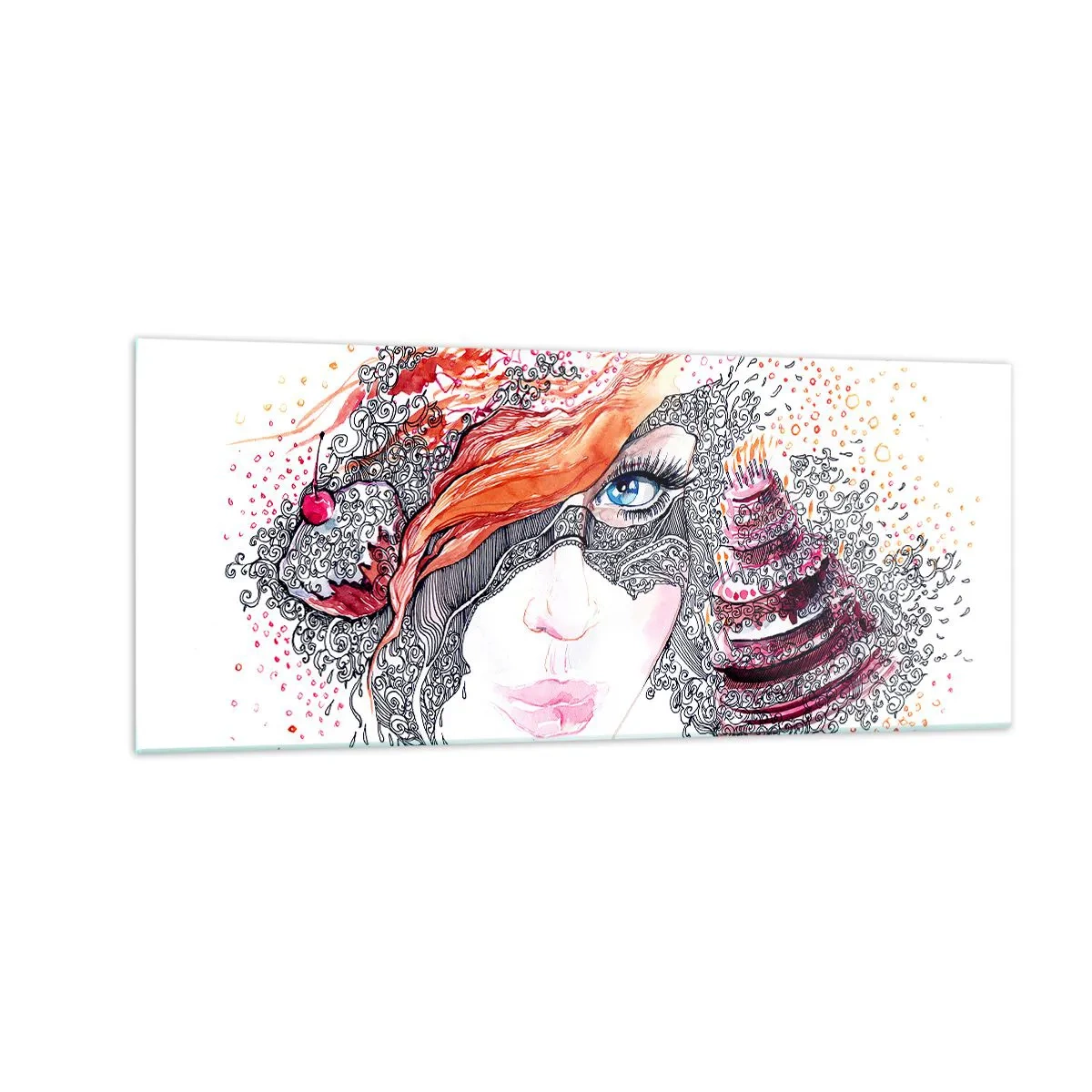 Obraz na skle - S ní je každý den svátek - 100x40 cm