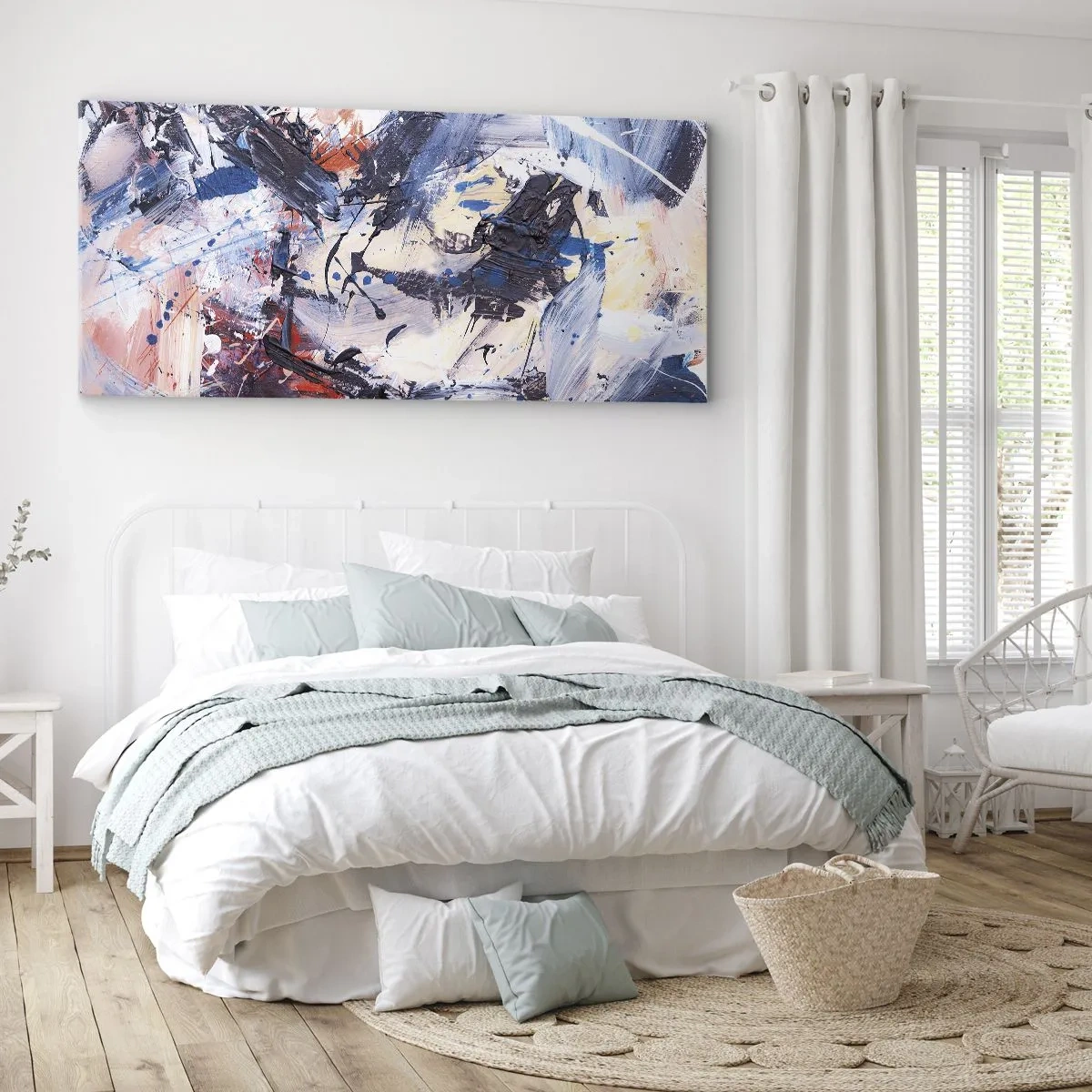 Obraz na plátně - Bláznivý tanec abstrakce - 120x50 cm