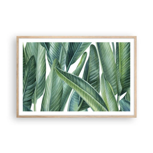 Plakát v rámu světlý dub - Prostě zelená - 91x61 cm