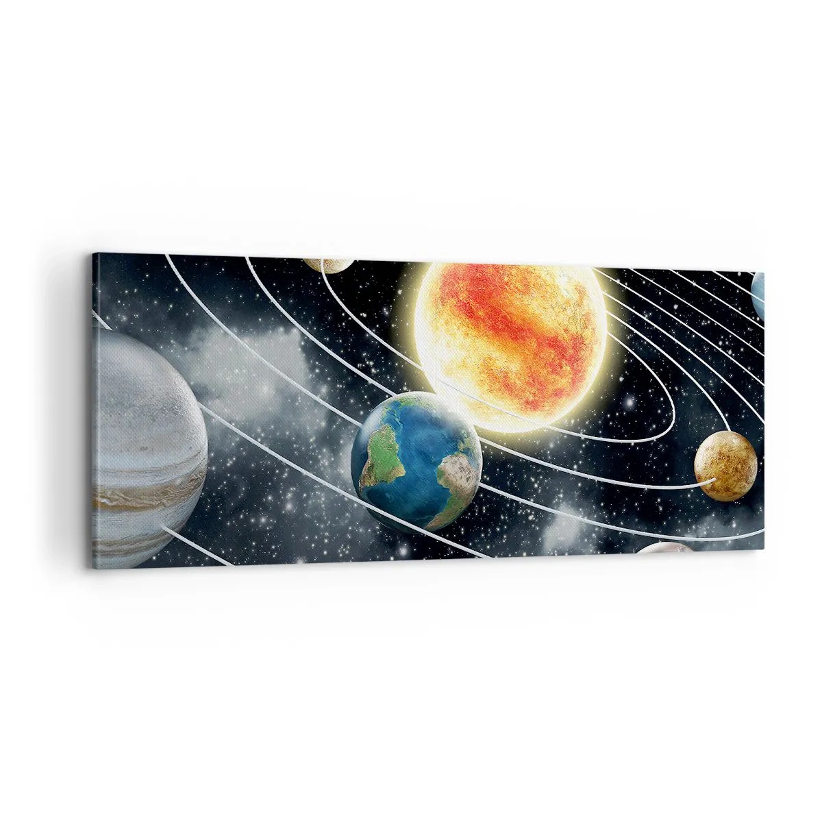 Obraz na plátně - Vesmírný tanec - 100x40 cm