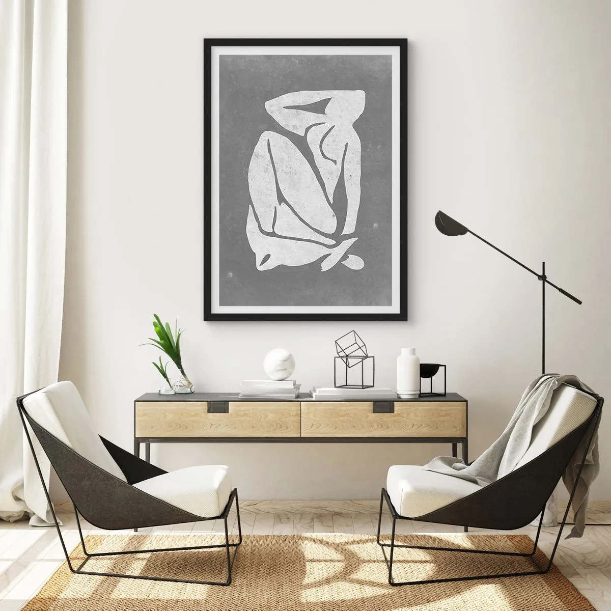 Plakát v černém rámu - V zádumčivosti - 50x70 cm