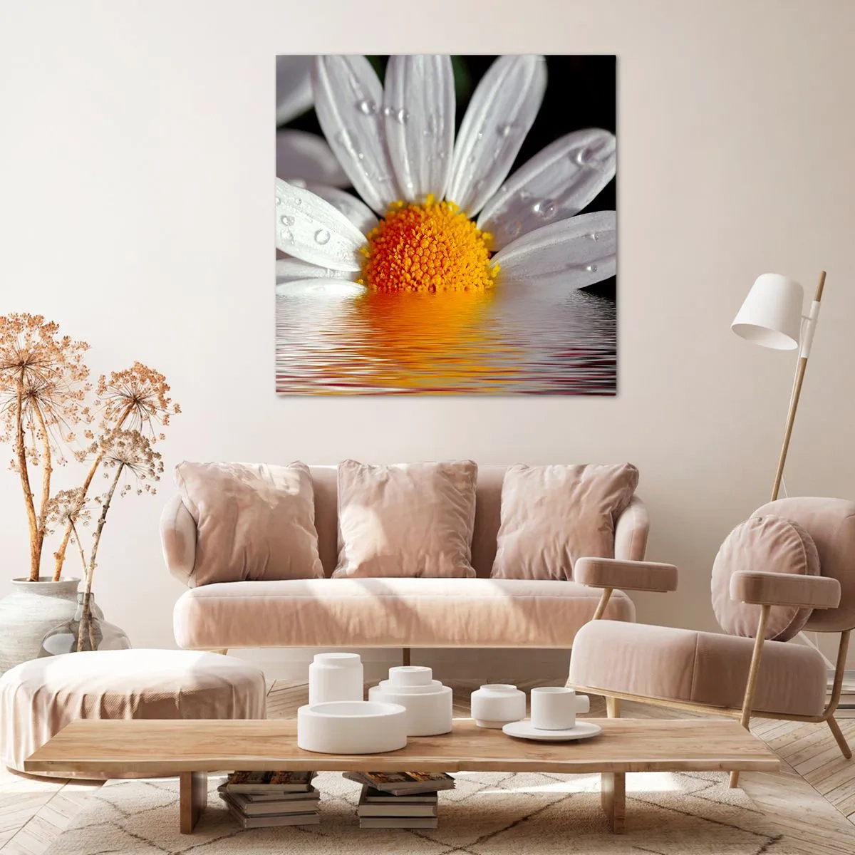 Obraz na plátně - Vycházející slunce sedmikrásky - 60x60 cm
