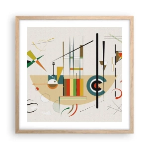 Plakát v rámu světlý dub - A svět se směje - 50x50 cm