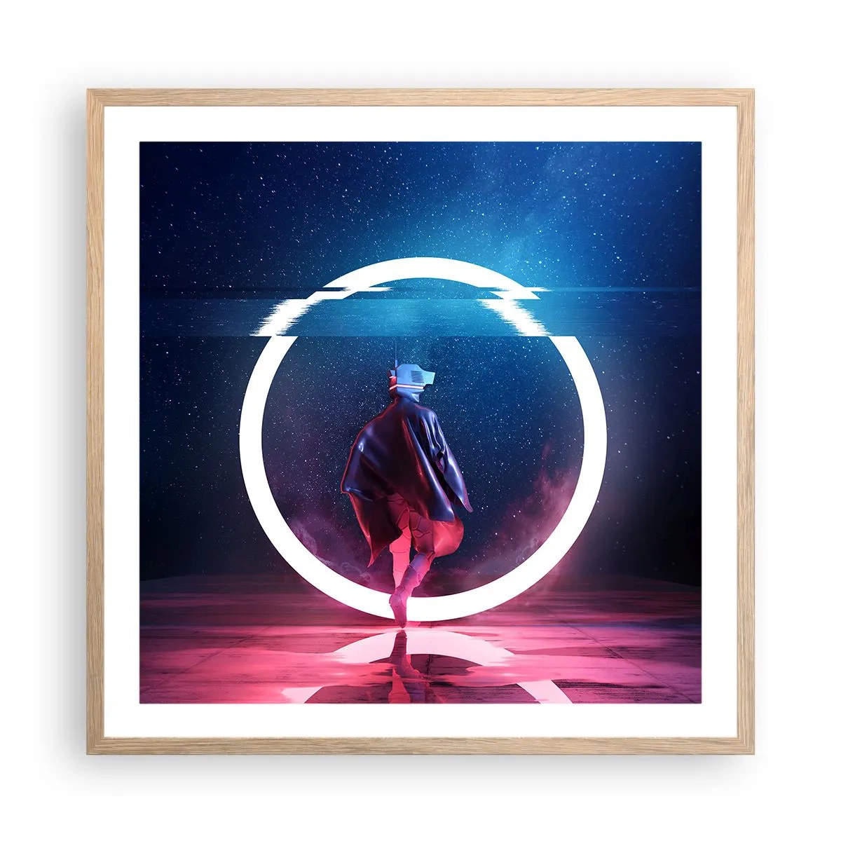 Plakát v rámu světlý dub - Mezi světy - 60x60 cm