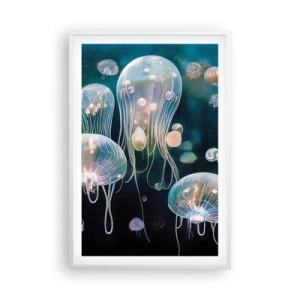 Plakát v bílém rámu - Podvodní ples - 61x91 cm