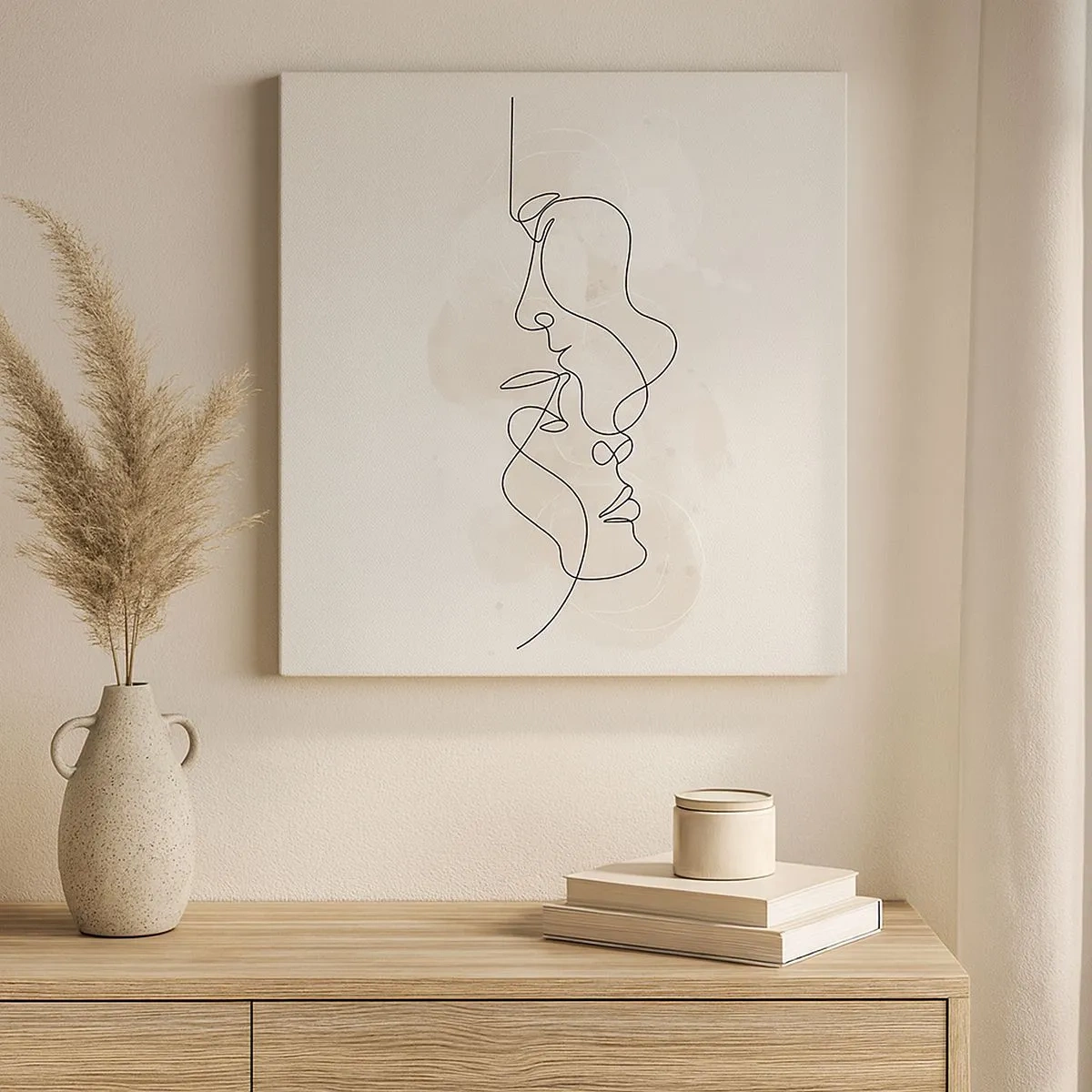 Obraz na plátně - Zamotaní v objetí - 30x30 cm