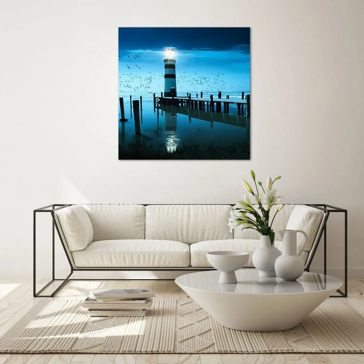 Obraz na skle - A nebojíš se tmy - 60x60 cm