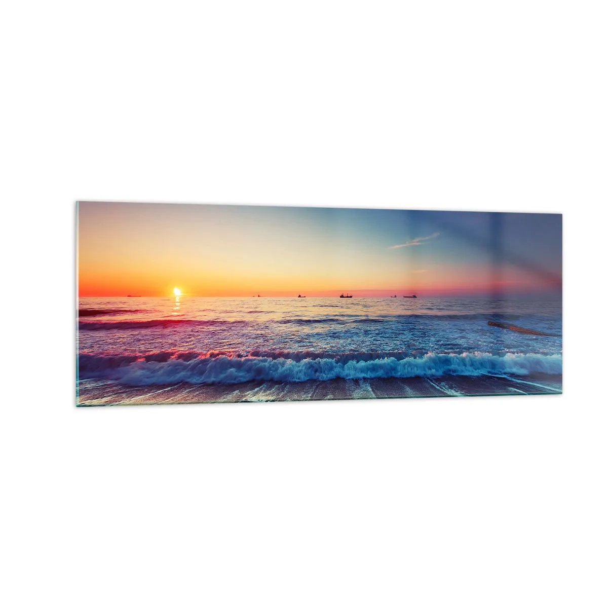 Obraz na skle - Co je za obzorem? - 140x50 cm