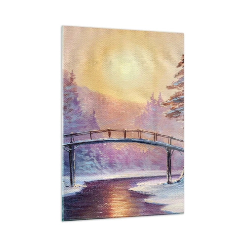 Obraz na skle - Čtyři roční období - zima - 50x70 cm