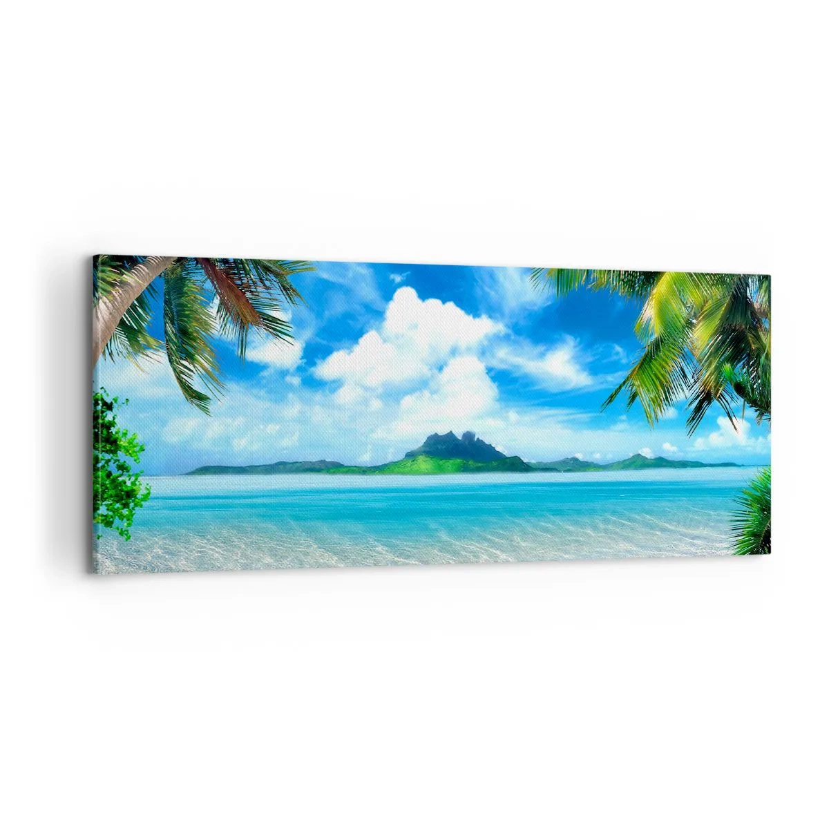 Obraz na plátně - Modř tropů - 100x40 cm