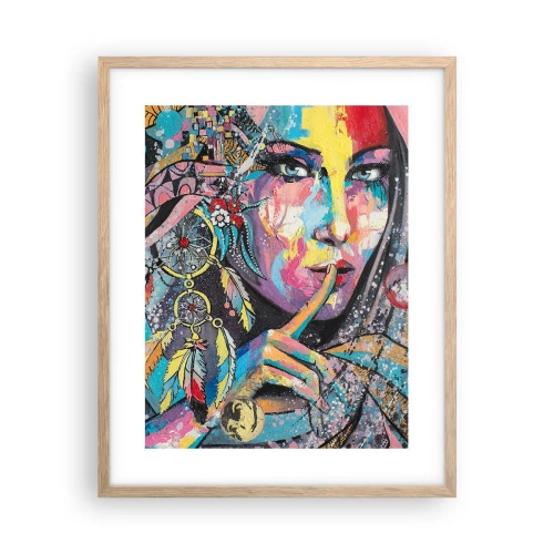 Plakát v rámu světlý dub - Mlč, než pochopíš - 40x50 cm