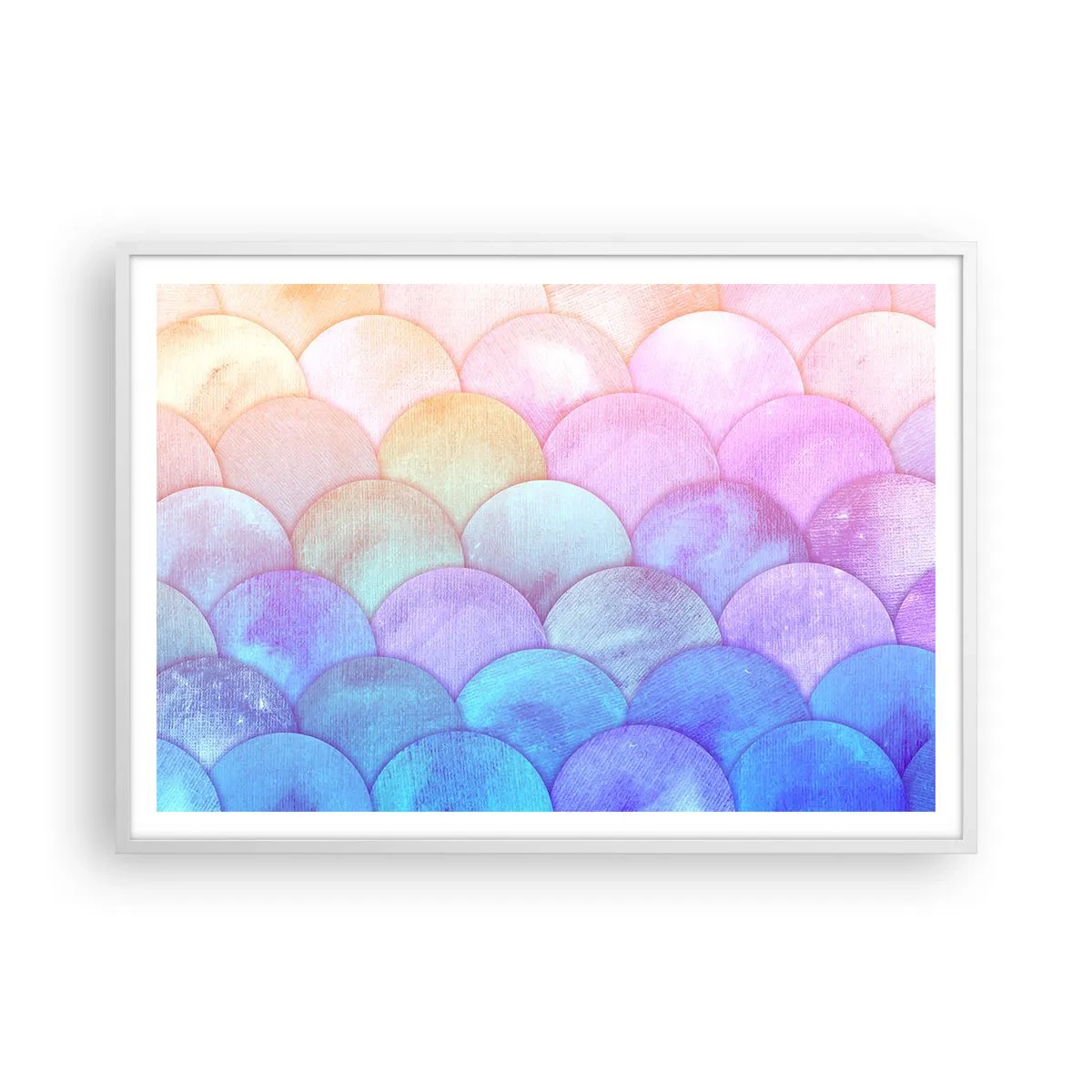 Plakát v bílém rámu - Perleťová šupina - 100x70 cm