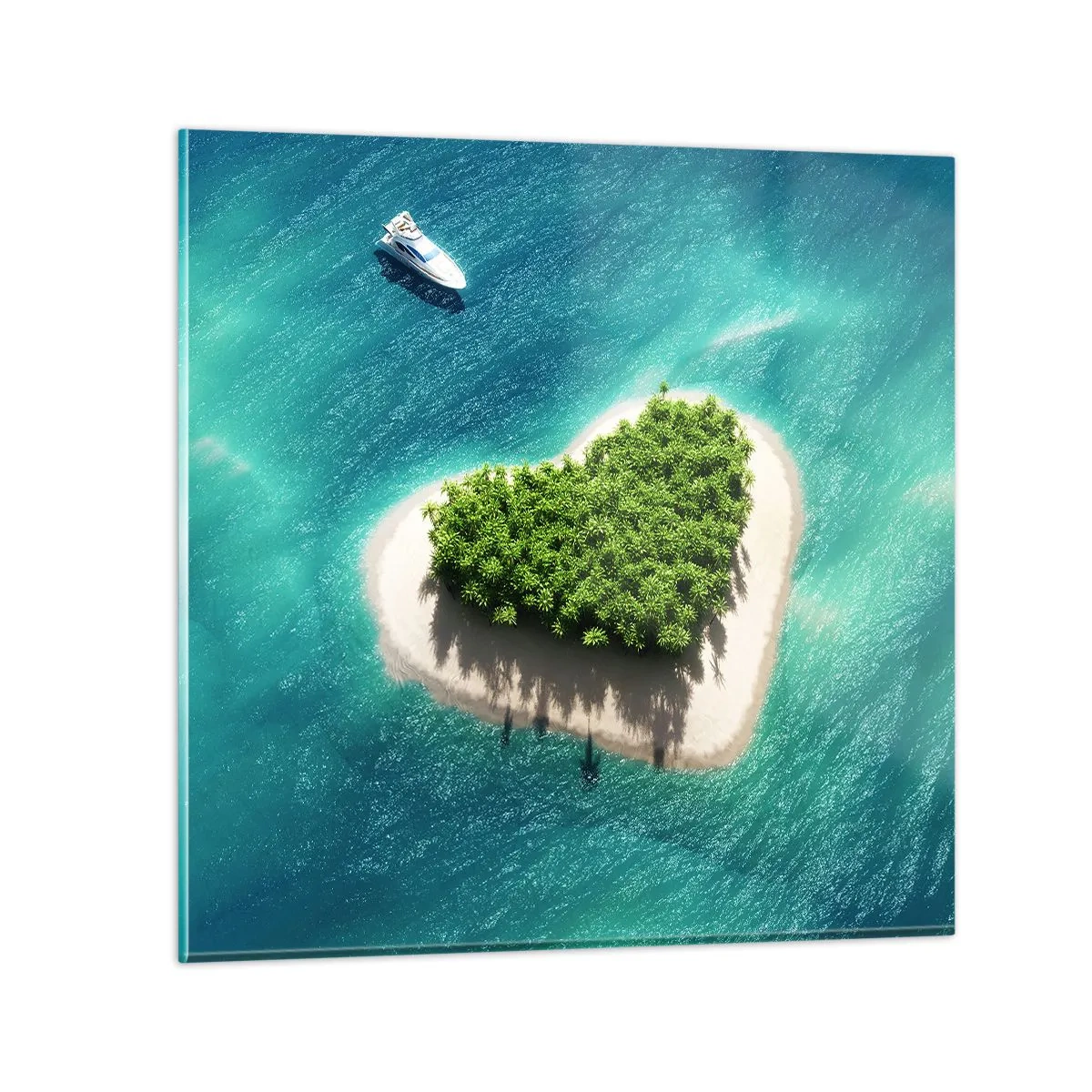 Obraz na skle - Miluji léto - 50x50 cm