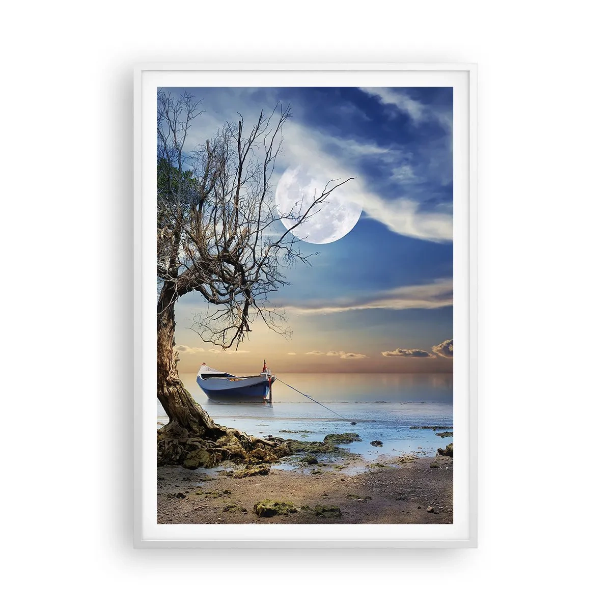 Plakát v bílém rámu - Je to konec nebo začátek? - 70x100 cm
