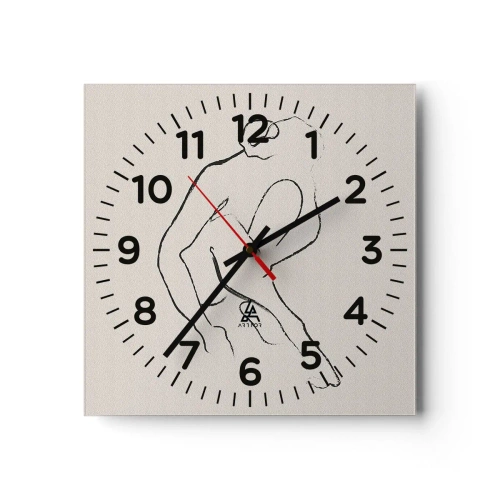 Nástěnné hodiny - Intimní skica - 40x40 cm