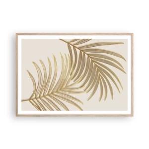 Plakát v rámu světlý dub - Zlatá palma! - 100x70 cm